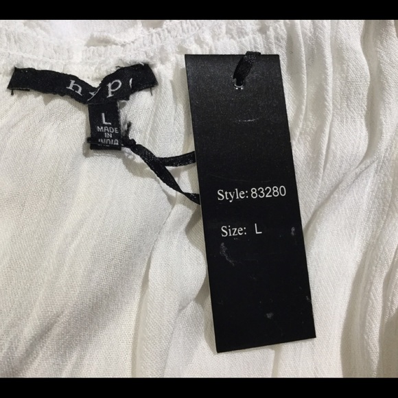 *NEW* Hype, Gorgeous Embroidered, Long Sleeves White Summer Dress Size L. - Picture 12 of 12